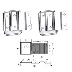 Charnière pour flight case FS5046, Charnière pour flight case <span class=keywords><strong>avec</strong></span> support de couvercle, Charnière pour road case <span class=keywords><strong>avec</strong></span> support de couvercle - Product Image 3