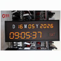 Reloj Electrónico LED Multizona Horaria para Aeropuertos, Sincronización Global por Satélite con Servicio de Sincronización GPS y Beidou