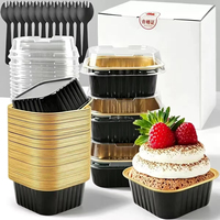Barquette carrée en papier sulfurisé pratique et résistante aux températures multiples, jetable, pour mini-gâteaux et desserts faits maison