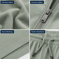 Ensemble de vêtements de sport légers personnalisés pour hommes, veste coupe-vent, sweat à capuche en nylon et ensemble de shorts, survêtement coupe-vent