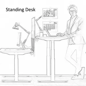 Base Mesa de montaje de 2 patas Altura eléctrica Ajustable Motor dual Elevador de pie Sit To Stand Marco de escritorio