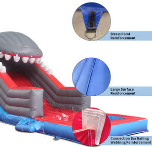 Tobogán inflable de tiburón personalizado comercial Tobogán de agua inflable de Pvc para niños con piscina para niños Precio de fábrica - Product Image 6