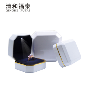 FORTE Luxury Custom Diamond <b>LED</b> <b>Light</b> Jewelry Full Set <b>Box</b> with LedNecklace Earrings Wedding - Product Image 6