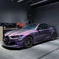 Film Adhésif en Vinyle PET PVC à Effet Mat Profond Violet Pinot Noir, Vendu à Chaud, pour Voiture, Autocollants de Changement de Couleur PPF