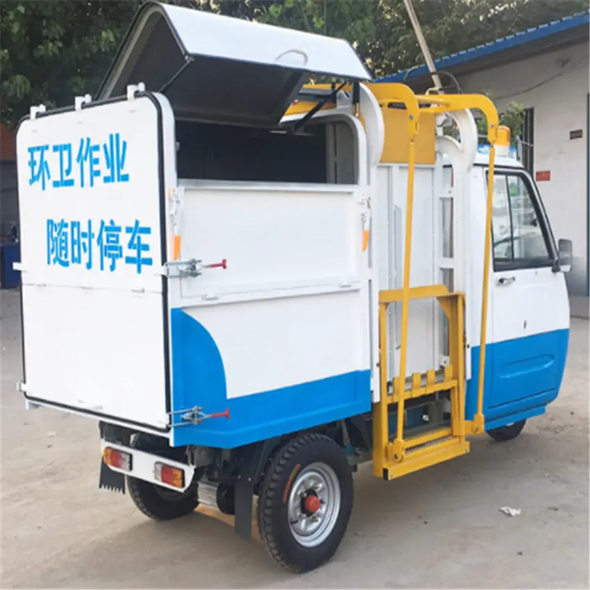 3 wheel electric tricycles self loading garbage truck/garbage electric tricycle truck