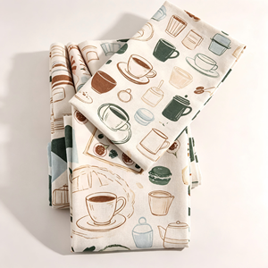 Serviettes de cuisine 100% coton, imprimées avec des lignes simples, super absorbantes, réutilisables, pour la vaisselle, usage domestique occidental - Product Image 3