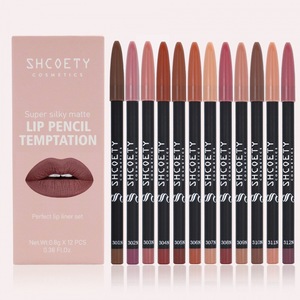 Le nouvel ensemble de 12 crayons à lèvres mats ne se décolore pas et ne colle pas au maquillage européen et américain durable. - Product Image 5