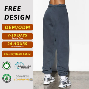 Fabricant OEM Personnalisation du Logo Marque Privée <span class=keywords><strong>Pantalon</strong></span> de Survêtement Ample Assorti <span class=keywords><strong>en</strong></span> Coton Polaire pour Femmes - Product Image 2