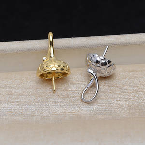 จี้เงินแท้ S925 รูปทรงลูกสน งานแฮนด์เมด อุปกรณ์ DIY พร้อมไข่มุก 12-16 เม็ด สายเปล่าสำหรับติดตั้ง ขนาด 3 มม. รุ่น JG5168 - Product Image 2