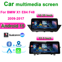 Reproductor de DVD Estéreo para Auto, Android 15, Navegación GPS, Pantalla Multimedia para Auto, Carplay para BMW X1 E84 F48 2009-2017 CIC NBT, Radio, Video