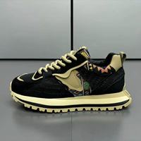 Chaussures de sport brodées de style chinois pour hommes, nouveau modèle d'automne, confortables, avec empeigne en PU et semelle extérieure en TPR, à lacets