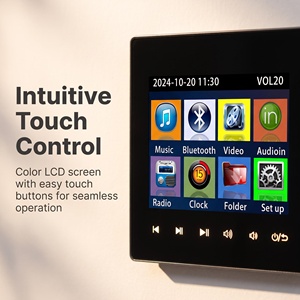 <strong>Background</strong> Music Host 86 Type in Wall Amplifier Panel Doorbell Trigger TF USB AUX Playback IR Remote - Product Image 2