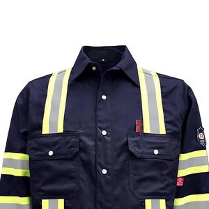 Chemises FR pour hommes 7.5oz Vêtements réfléchissants ignifuges haute visibilité pour la sécurité de l'industrie pétrolière et gazière - Product Image 2