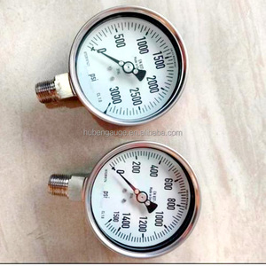 DN65 63mm 2.5 인치 반경 방향 세미 스테인리스 스틸 압력 게이지, 0.1 ~ 100Mpa 범위 - Product Image 6