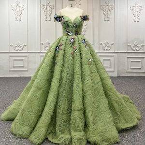 9822 2022 Latest Design Lace Green With Bow Retro Elegant Prom Evening Dress - Product Image 6