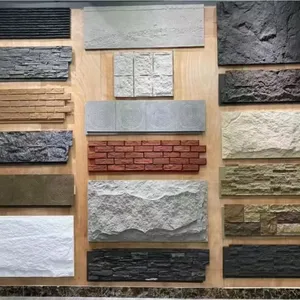 Revestimiento de pared de piedra sintética en U, escalera de piedra artificial de fabricación natural