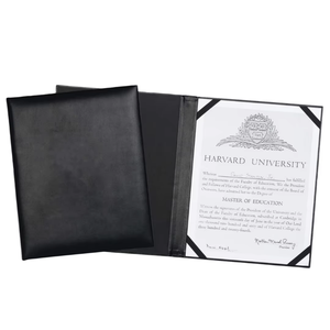 Wholesale Custom Logo School <strong>Certificate</strong> Display Shell Cover A4 A3 Leather <strong>Folders</strong> for Graduation <strong>Certificates</strong> <strong>Holder</strong> - Product Image 3