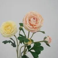 Bunga Peony Buatan Berkualitas Tinggi 2 Kepala, Rasa Seperti Asli, Melembapkan, untuk Buket Pengantin, Dekorasi Rumah, Bunga Palsu