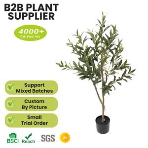 Mini <span class=keywords><strong>olivier</strong></span> artificiel réaliste, plante d'intérieur en faux <span class=keywords><strong>olivier</strong></span> ignifuge et résistant aux UV pour la décoration de la maison et du bureau, tronc naturel - Product Image 2