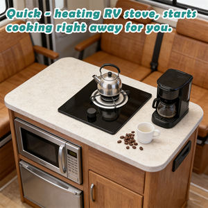 Table de cuisson à gaz à brûleur unique en acier inoxydable SS304, cuisinière portable en verre trempé de 8 mm pour camping-car, <span class=keywords><strong>caravane</strong></span>, cuisine mobile et petite cuisine - Product Image 4