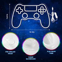 Enseigne néon LED acrylique – Meilleurs cadeaux pour gamers, garçons et enfants – Décoration de chambre avec manette de jeu – Enseigne néon pour chambre de garçon adolescent