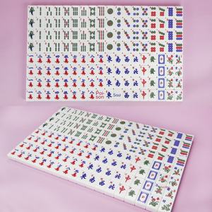 Mahjong Moderno Estilo Americano Judío Occidental, de Melamina, 30x42mm, Portátil, Juego de Regalo para 4 Jugadores con 166 Cartas y Póker - Product Image 6