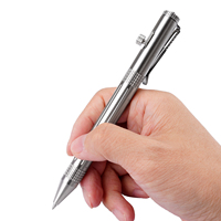 Bolígrafo Táctico de Acero Inoxidable de Alta Resistencia, Rompecristales de Emergencia, Instrumento Manual EDC para Escribir y Firmar, con Clip