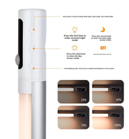 Lampe LED magnétique rechargeable sous armoire avec détecteur de mouvement, 3 CCT, intensité variable, Type C, moderne, 5V, pour placard