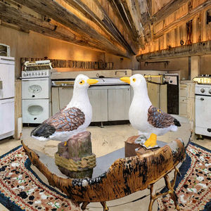 Estatua de Gaviota de Resina Hecha a Mano, Decoración Animal para el Hogar, Jardín de Hadas, Mesa de Navidad, Pastel, Decoración de Coche - Product Image 3