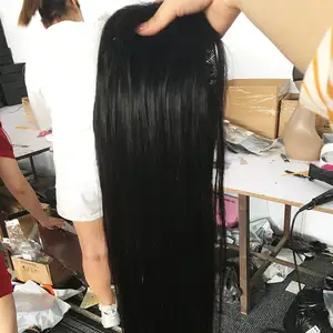 Rambut Palsu Mesin Ekstensi Remy, Ekor Kuda Panjang Rambut Manusia Poni Ganda Semua Warna 100Gram Rambut India