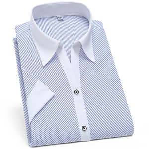 Camicetta <span class=keywords><strong>Bianca</strong></span> Coreana da Donna, Formale, Professionale, Semplice, Tinta Unita, Scollo a V, Aderente, <span class=keywords><strong>Manica</strong></span> <span class=keywords><strong>Corta</strong></span>, Traspirante, ad Asciugatura Rapida - Product Image 5