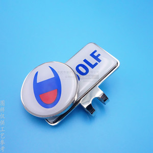 Clip de chapeau de golf en métal avec logo, marqueur de balle magnétique, autocollant époxy personnalisé, cadeau de golf universel en fer - Product Image 1