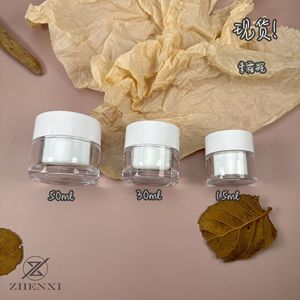 Cream Jar 15ml 30ml 50ml With Scoop Travel Sample Bottle For Skincare <b>Packaging</b> - Product Image 1