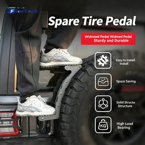 Foldable Universal Spare Wheel Step <b>Ladder</b> for Truck SUV RV Adjustable Tire Climbing Rack Heavy Duty Steel with Anti Slip Design - Product Image 5