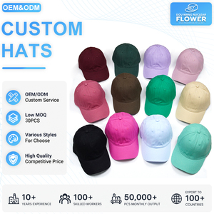 Gorras de Sarga de Algodón sin Estructura con Logotipo Personalizado OEM Estilo Dad Cap Americano de 6 Paneles para Hombres Adultos con Visera Curva Sombrero Unisex para Exteriores - Product Image 1