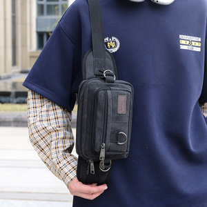 บีพีค์เอ็นกระเป๋าคาดหน้าอกผู้ชาย ผ้าแคนวาส สีเขียวทหาร ความจุขนาดใหญ่ ระบายอากาศได้ดี ใช้ได้ทุกวัน ฤดูร้อน 2025 - Product Image 4