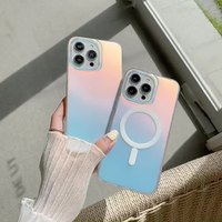 Bling transparent givré à paillettes laser, étui holographique de téléphone de conception esthétique unique en TPU de haute qualité et en PC dur pour iPhone 17 16 15