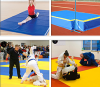 Tissu de bâche enduit de PVC antidérapant 650GSM pour tapis de gymnastique Tatami Judo