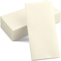 Serviettes de table jetables en papier coloré pour restaurants, vente chaude du fabricant, 1 plis, 55 g/m², 40*40 cm, pliées en 1/8, pour le déjeuner et le dîner, en sachet