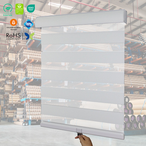 Tende a Rullo Zebra Senza Fili su Misura per Finestre, Filtranti di Luce a Doppio Strato Giorno e Notte, Facili da Installare per il Bagno - Product Image 1