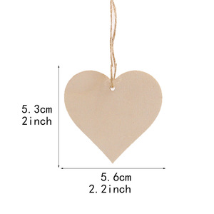 Pendentif en bois en forme de cœur 5,3x5,6 cm, découpe en forme de cœur, décoration de la Saint-Valentin, artisanat, décoration intérieure - Product Image 4