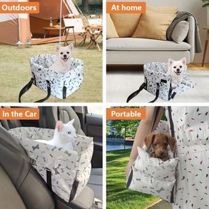 Funda Protectora Portátil para Asiento Trasero de Coche para Mascotas, Asiento Elevador Plegable de Poliéster para Viajes con Mascotas, Hamaca con Asa para Viajes al Aire Libre - Product Image 4