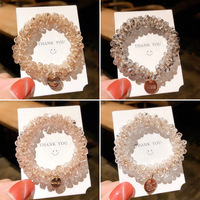 2025 Ins accessoires de cheveux les plus populaires décoratifs cristal élastique perle cheveux cravates Bracelets pour femmes filles