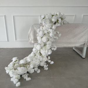 Fábrica de Flores Artificiales, Venta al por Mayor de Plantas Blancas y Verdes, Hilera de Flores para Decoración de Bodas, Camino de Mesa, Hilera de Flores para Piso - Product Image 4