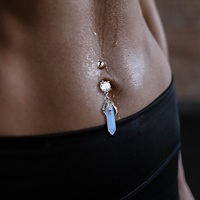 Toposh Drachenklaue blau 316l chirurgisch edelstahl trendig sex kristall bauchnabel bauchnabel ring piercing