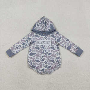 Mono de Camuflaje para Bebé TDS con Bordado MAMA'S BOY, Manga Larga, Primavera Otoño, Body para Bebé, Ropa Casual con Estampado - Product Image 3