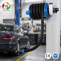 Enrouleur de tuyau d'évacuation motorisé avec souffleur et télécommande, enroulement automatique pour la réparation automobile, l'élimination des fumées et des gaz de garage