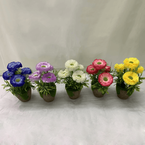 Home Decor White Flower Artificial Bonsai Indoor Decoration Artificial Plants Plastic Bonsai With Ceramic Pots