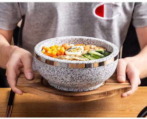 Nhật Bản Hàn Quốc Nhà Bếp Nấu Ăn Nồi Bibimbap Dolsot Hot Granite Đá Bát Đá Tự Nhiên Trộn Bát Cho Súp Gạo Hầm - Product Image 6