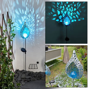 Penjualan laris lampu surya LED bola kaca retak bertenaga surya desain api unik lampu taman luar ruangan - Product Image 2